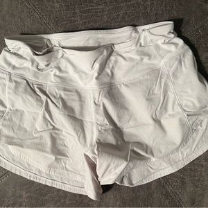 White Lululemon shorts